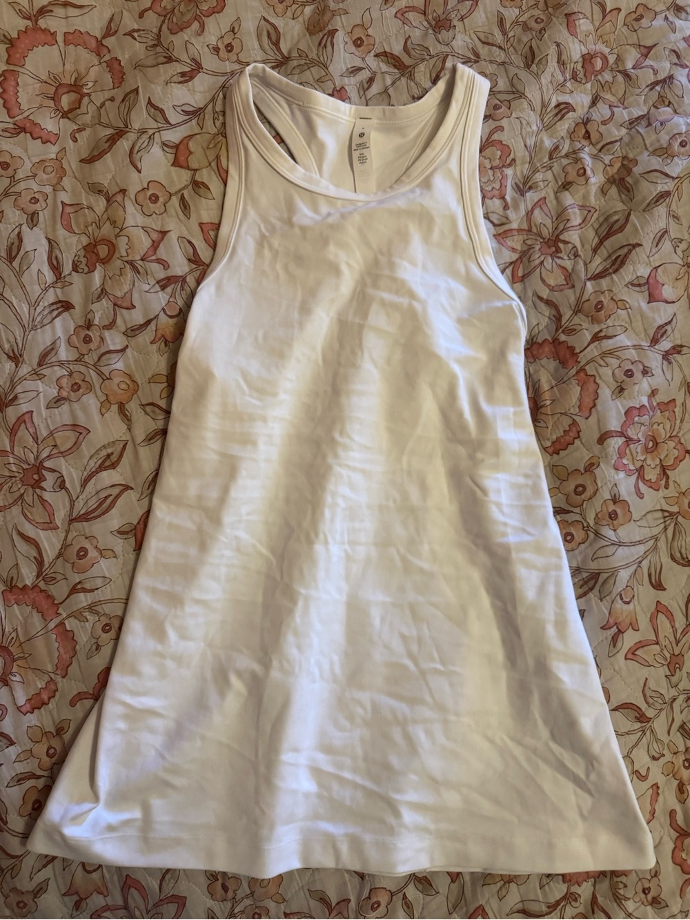 Lululemon Women's White Full-Length High Neck Tank- Size 6